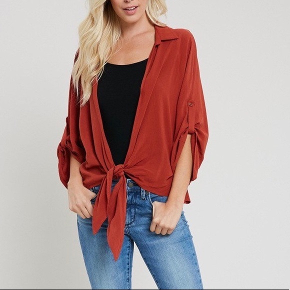 boutique Sweaters - SALE LOOSE OVERSIZED OPEN TIE FRONT CARDIGAN
